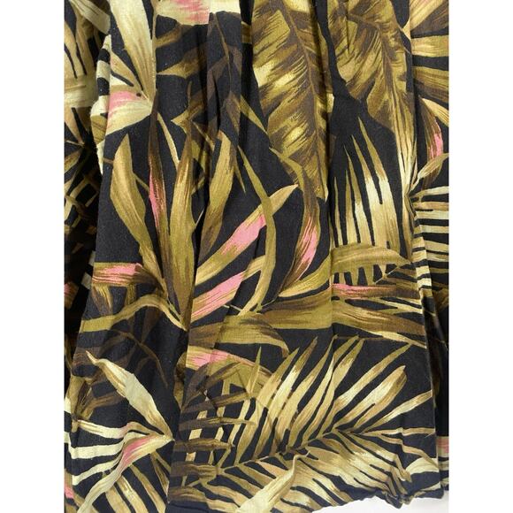 Old Navy Tunic Blouse Top Shirt XL Black Tropical Floral Vacation Beachy Boho - Picture 5 of 11